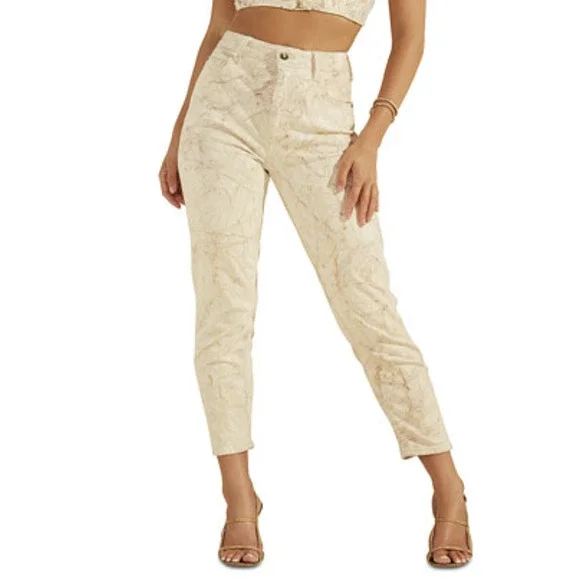 Guess Marble Print Mom Jeans Size 26 - Picture 1 of 16